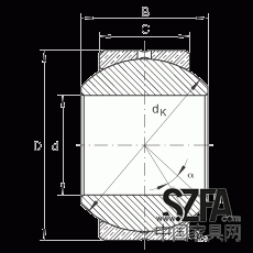 關節軸承 GE10-PB, 根據 DIN ISO 12 240-1 標準，尺寸系列 K，需維護